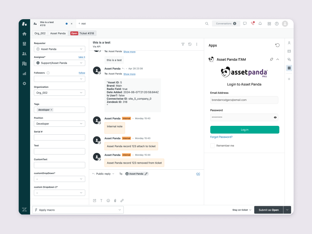 Asset Panda Pro primary marketing image — IT and HR app on the Zendesk Marketplace