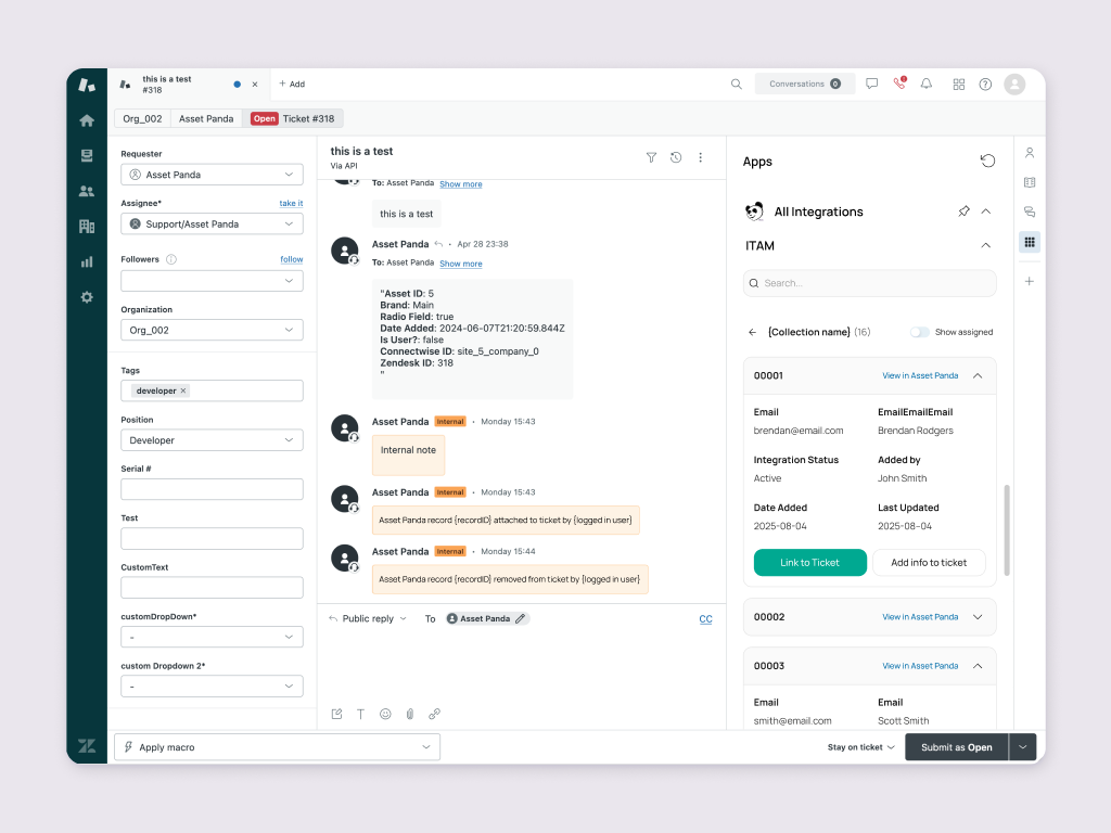 Asset Panda Pro feature detail — IT and HR app on the Zendesk Marketplace